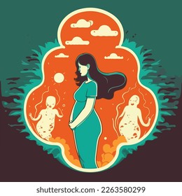 International Day of the Unborn Child flat illustration