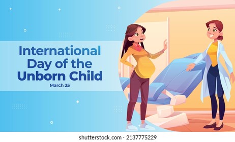 International Day of the Unborn Child on March 25 business brochure flyer banner design horizontal template vector, cover presentation abstract, modern publication poster and flag-banner.
