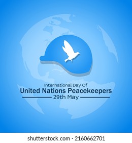 International Day United Nations Peacekeepers Vector Stock Vector ...