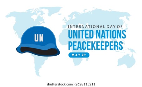 international day of united nations peacekeepers vector design concept