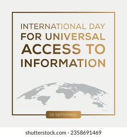 International Day for Universal Access to Information, held on 28 September.