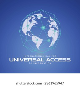 International day for universal access to information. Information symbol vector illustration. Suitable for templates, web, greeting cards, social media etc