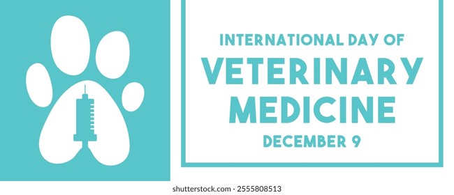 International Day of Veterinary Medicine. December 9. Banner, card, background. Eps 10.