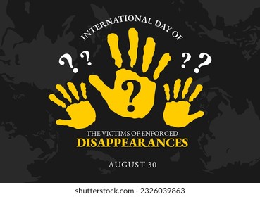 International Day of the Victims of Enforced Disappearances Vector Illustration on August 30 with Missing Person or Lost People Templates