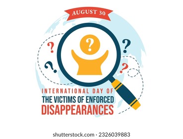 International Day of the Victims of Enforced Disappearances Vector Illustration on August 30 with Missing Person or Lost People Templates