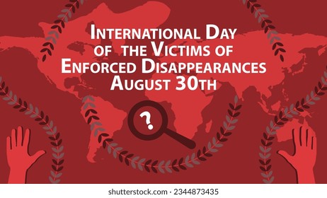 International Day of the Victims of Enforced Disappearances vector banner design. World Day of the Victims of Enforced Disappearances modern minimal graphic poster illustration.