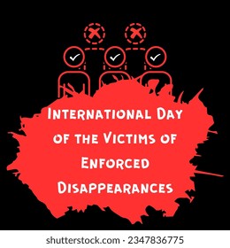 The International Day of the Victims of Enforced Disappearances, 30 August. Typography and icon design