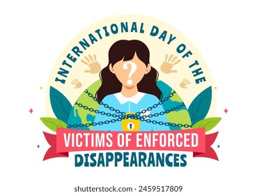 International Day of the Victims of Enforced Disappearances Vector Illustration on August 30 with Missing Person or Lost People in Flat Background