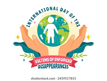 International Day of the Victims of Enforced Disappearances Vector Illustration on August 30 with Missing Person or Lost People in Flat Background