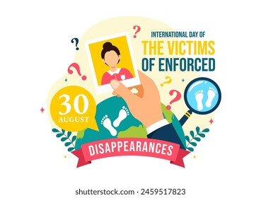 International Day of the Victims of Enforced Disappearances Vector Illustration on August 30 with Missing Person or Lost People in Flat Background