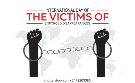 International day of the victims of enforced disappearances is observed every year on August.banner design template Vector illustration background design.