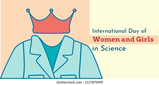 International Day of Women and Girls in Science - vector illustration and design
