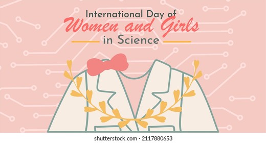 International Day of Women and Girls in Science - vector illustration and design