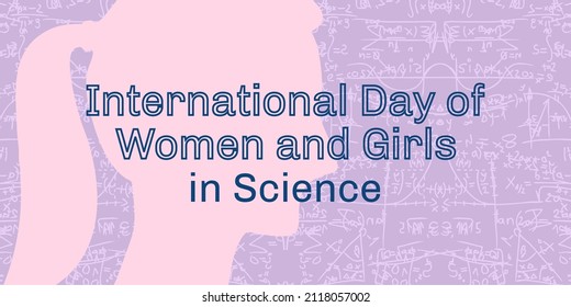 International day of Women and Girls in science is observed every year on February 11. Vector Illustration