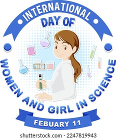 International Day of Women and Girls in Science illustration