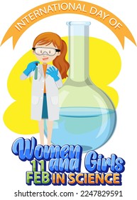 International Day of Women and Girls in Science illustration