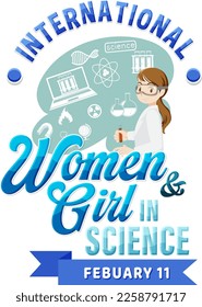 International Day of Women and Girls in Science illustration