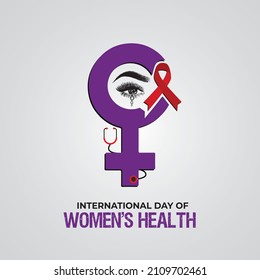 International Day of Women's Health. 12 February. Template for background, banner, card, poster. vector illustration.