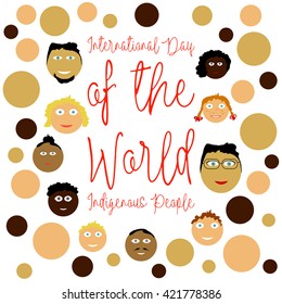 International Day of the World Indigenous People. Poster design