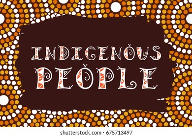 International Day of the World Indigenous People illustration vector. Typography aboriginal template for card, web banner or poster.