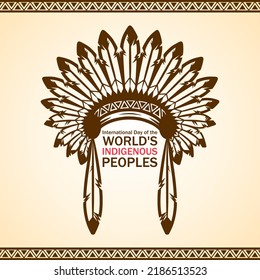 International Day Of The World's Indigenous People Vector Illustration. Suitable For Poster, Banners, Background And Greeting Card.