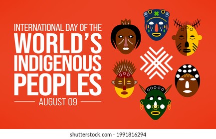 International Day of the World's Indigenous Peoples is observed every year on August 9, to raise awareness and protect the rights of the indigenous population. vector illustration