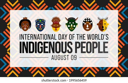 El Día Internacional de los Pueblos Indígenas del Mundo se celebra cada año el 9 de agosto, para crear conciencia y proteger los derechos de la población indígena. ilustración vectorial