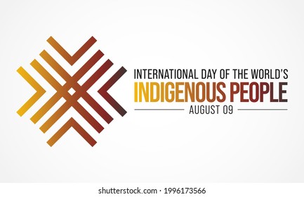 International Day of the World's Indigenous Peoples is observed every year on August 9, to raise awareness and protect the rights of the indigenous population. vector illustration