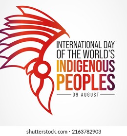 International Day of the World's Indigenous Peoples is observed every year on August 9, to raise awareness and protect the rights of the indigenous population. vector illustration