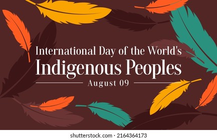 International Day of the World's Indigenous Peoples is observed every year on August 9, to raise awareness and protect the rights of the indigenous population. vector illustration