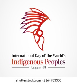 International Day of the World's Indigenous Peoples is observed every year on August 9, to raise awareness and protect the rights of the indigenous population. vector illustration