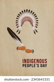 International day of the world's Indigenous peoples day, Indigenous peoples day, vector illustration Indigenous Peoples Day, Holiday concept, Tribe, to raise awareness and protect the rights.