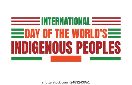 International Day of the World's Indigenous Peoples  design templet