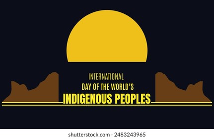International Day of the World's Indigenous Peoples  design templet