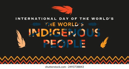 International Day of the World's Indigenous Peoples is observed every year on August 9, to raise awareness and protect the rights of the indigenous population. vector illustration
