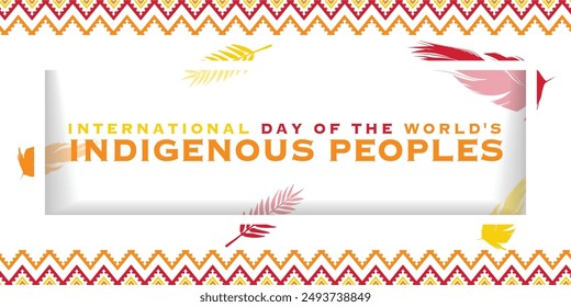 International Day of the World's Indigenous Peoples is observed every year on August 9, to raise awareness and protect the rights of the indigenous population. vector illustration
