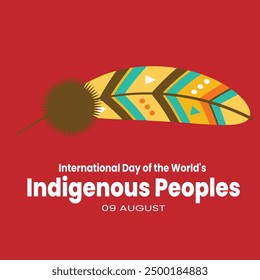 International day of the world's indigenous peoples, 09 August Indigenous day banner flat design vector background. EPS FILE.