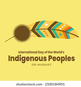 International day of the world's indigenous peoples, 09 August Indigenous day banner flat design vector background. EPS FILE.