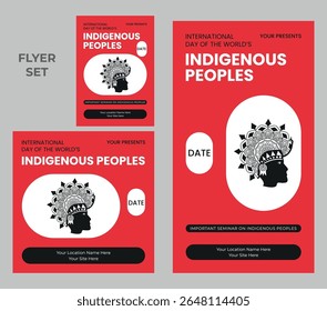 International Day of the World's Indigenous Peoples Flyer Set