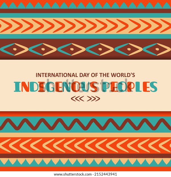 International day of the world\'s Indigenous peoples\
design vector banner\
card