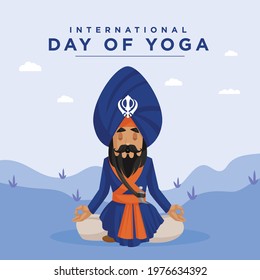 International day of yoga banner design template.