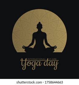 International day of yoga concept. vector illustration