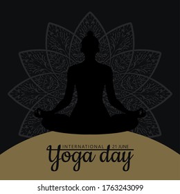 International day of yoga concept. vector illustration