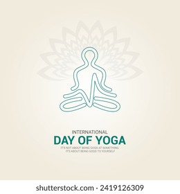 International day of yoga idea design for poster, banner 3D Illustration