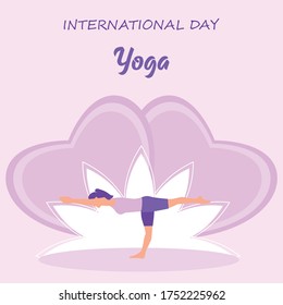 international day of yoga june 21 vector