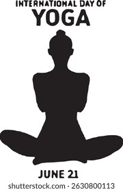 International Day of Yoga Meditative Silhouette for June 21
