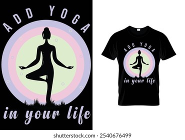 International day of yoga Young flat T-shirt design