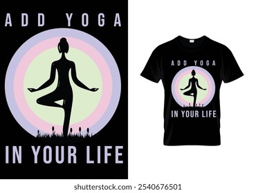 International day of yoga Young flat T-shirt design