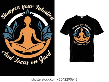 International day of yoga Young flat T-shirt design