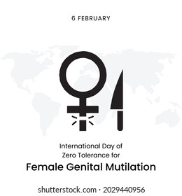 
International Day of Zero Tolerance for Female Genital Mutilation, Vector illustration design.